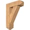 Ekena Millwork Traditional Arts and Crafts Smooth Bracket w/ Offset Brace, Western Red Cedar, 7 1/2"W x 24"D x 32"H BKT0806X24X32TRA03SWR - alternate 1